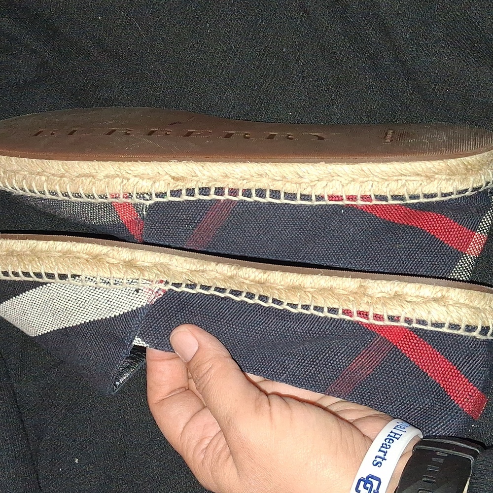 Burberry Multicolor House Check Canvas Espadrille Flats Size 40.5 Womens - Picture 12 of 15